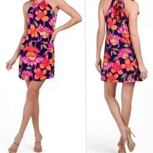 Trina Turk Juju Halter Sundress Bright Colors Ladies Size SMALL Colorful Summer